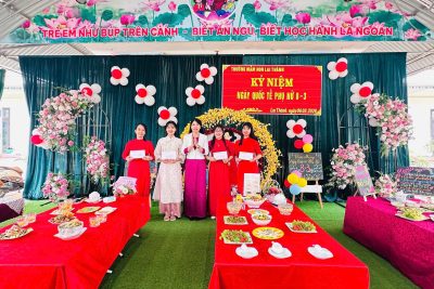 TRƯỜNG MN LAI THÀNH TỔ CHỨC HỘI THI “NỮ CÔNG GIA CHÁNH” KỈ NIỆM NGÀY QUỐC TẾ PHỤ NỮ 8/3
