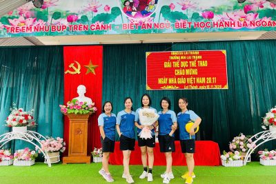 Hưởng ứng phong trào thi đua chào mừng “Ngày nhà giáo Việt Nam 20/11”, tập thể Trường Mầm non Lai Thành tích cực tham gia các hoạt động TDTT rèn luyện sức khỏe, tăng cường tinh thần đoàn kết và lan tỏa năng lượng tích cực trong nhà trường