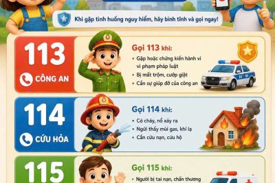 Số điện thoại khẩn cấp 113-114-115