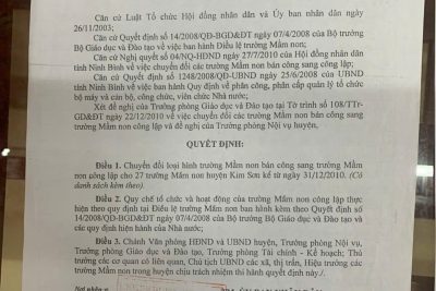 QĐ thành lập trường